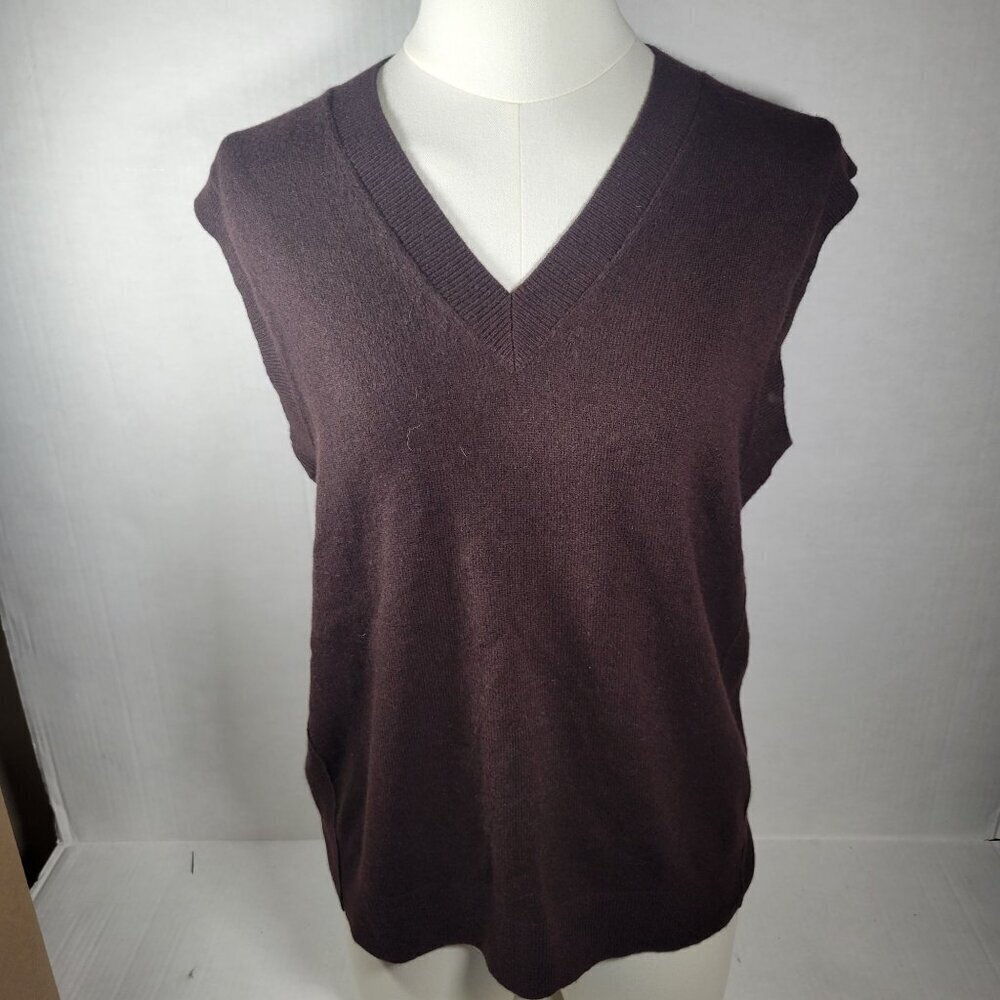 Madewell Womens XS Cashmere V-Neck Sleeveless Sweater Top Size XS